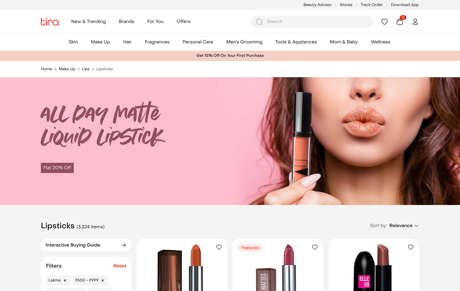 Tira — desktop view